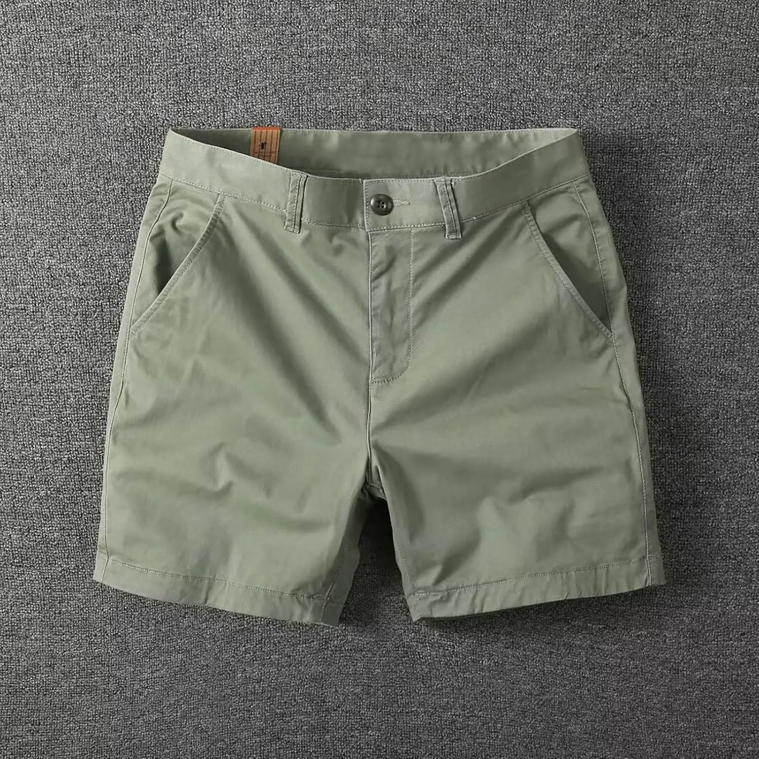 ZYXTIM Mens Chino Shorts Slim Fit Flat Front Zipper Fly Business Work Shorts Big&Tall Lightweight Quick Dry Golf Dress Shorts