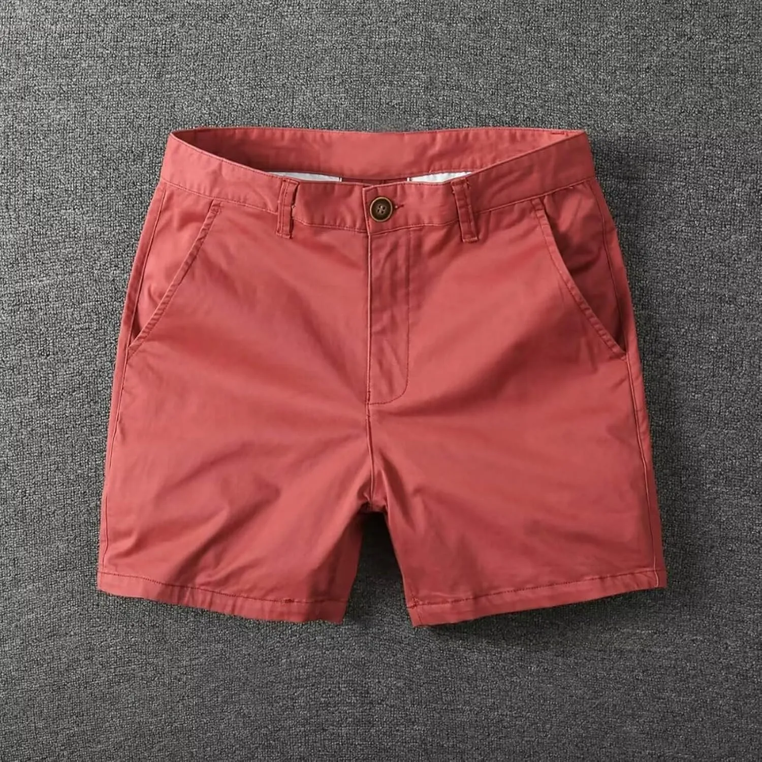 ZYXTIM Mens Chino Shorts Slim Fit Flat Front Zipper Fly Business Work Shorts Big&Tall Lightweight Quick Dry Golf Dress Shorts